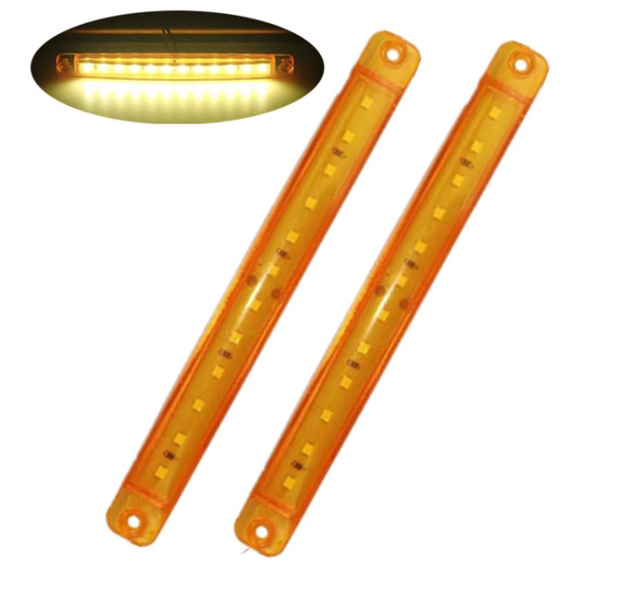 20Pcs For Trailers 12Led Dc 24V 172*18 Mm Truck Led Side Marker Parking Lights