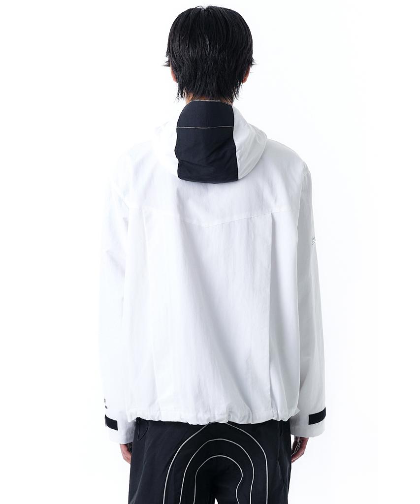 Openyard(Oy) W.L Double Zipper Wind Breaker Jacket-White
