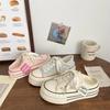 Canvas Shoes Women Platform Sneakers New Ins Tide Korean Version Casual Female White  Lace Up Skateboard