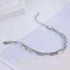 Paper Clip Chain Link Double Layers Bracelets For Women Men Gold Stainless Steel Bracelet Jewelry Friends Couple