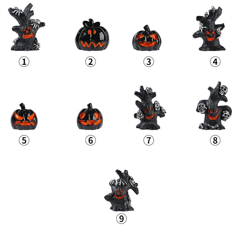 Micro Landscape Halloween DIY Ornaments Accessories Tree Ghost Pumpkin Tree Decorative Resin Accessories