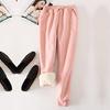 Dámské teplé sametové kalhoty silnější elastický pas plus sametové kalhoty Módní tepláky