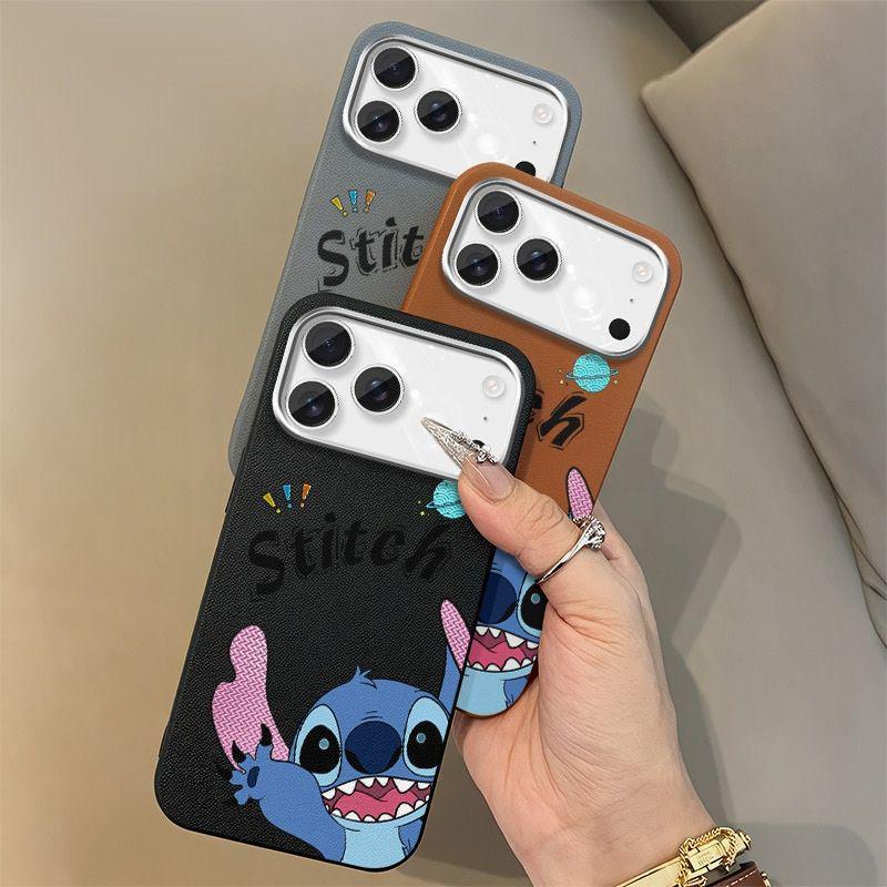 Cartoon iPhone 14/15/16 Pro Max Case – Lively Stitch Design