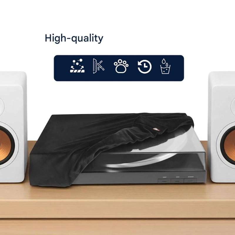 Staubschutzhülle für LX310BT Plattenspieler 300G Spandex Weiche Schutzhülle Waschbarer Plüsch Bequem Einfacher Austausch