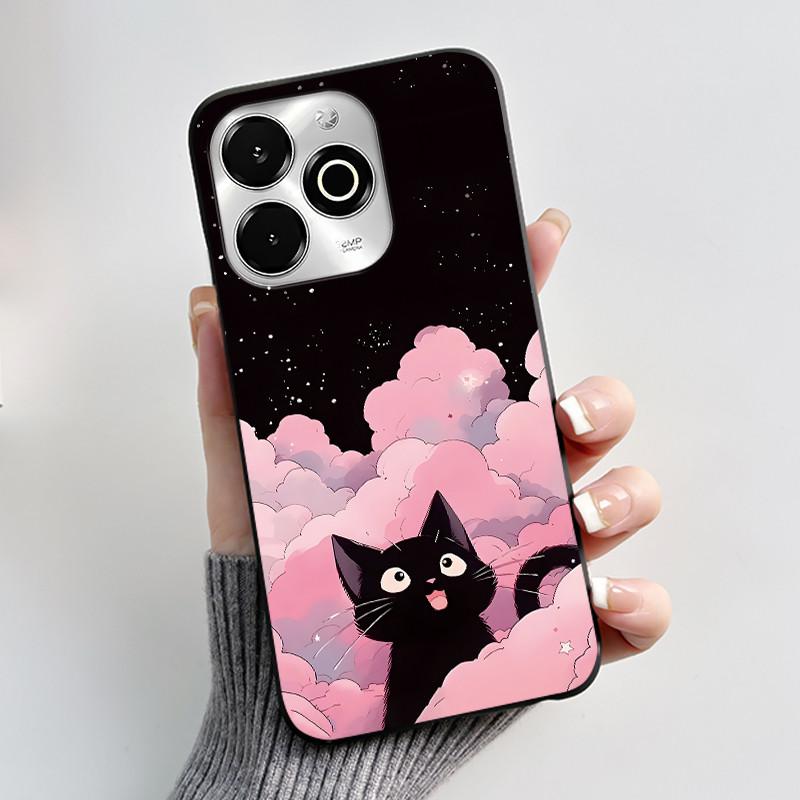 Phone Case For Umidigi G100X / G9X Case Luxury Cute Love Heart Rabbit Cartoon Funny Cover Black Soft Silicone Protective Casing
