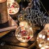 Christmas Transparent Wish Ball Curtain Lights, LED Snowman Decorative String Lights, Holiday Atmosphere Lighting