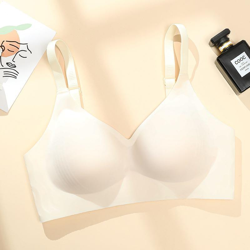 Women Seamless Jelly Push Up Soft Support Wireless Thin Everyday Bra