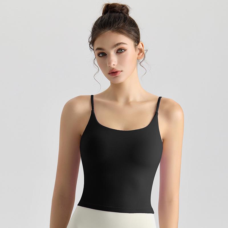 LAHN Women's Shockproof Fitness Vest with Integrated Chest Pad & Antibacterial Fabric