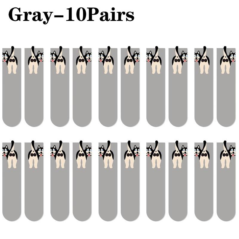 Women's Funny Cartoon Socks MidCalf Spring Summer Fall Casual Unisex Fashion BreathableComfortableCreative Multi-Function Socks