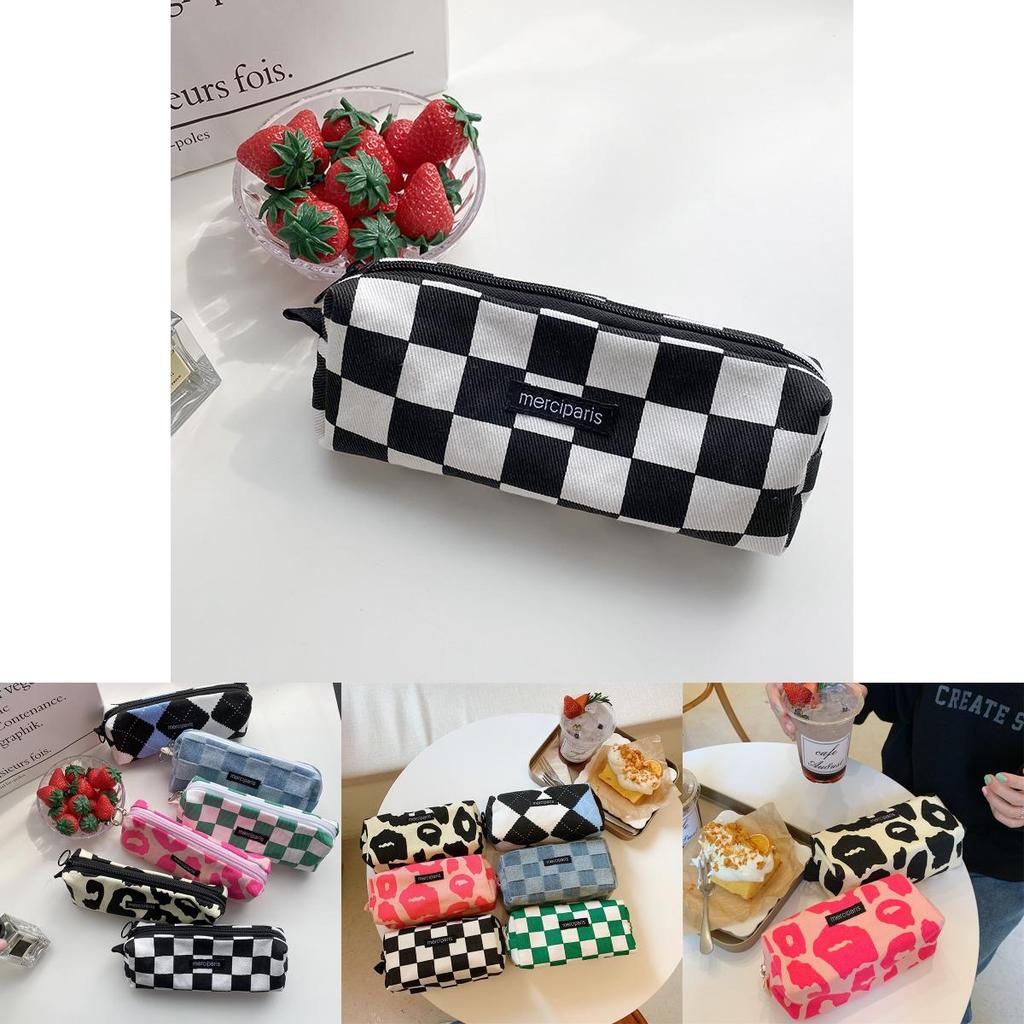 Large Capacity Literary Pencil Case Artistic Pen Bag For Girls Fashionable Makeup Pouch