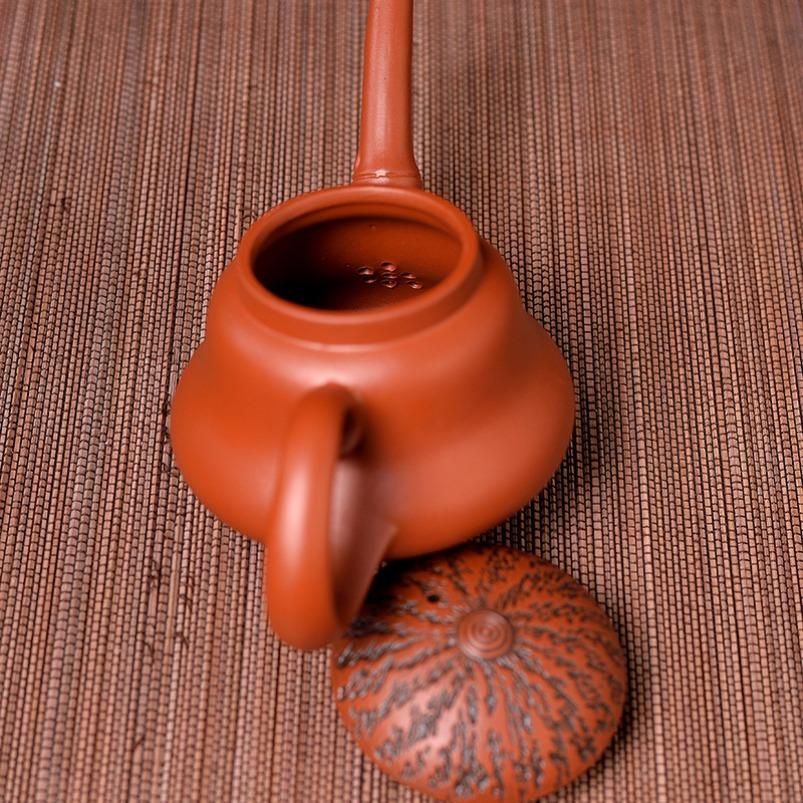 Chinese-style Retro Red Clay Teapot Handmade Tea Brewing Device Gongfu Teapot Single-person Fisherman Teapot Long-spouted Teapot