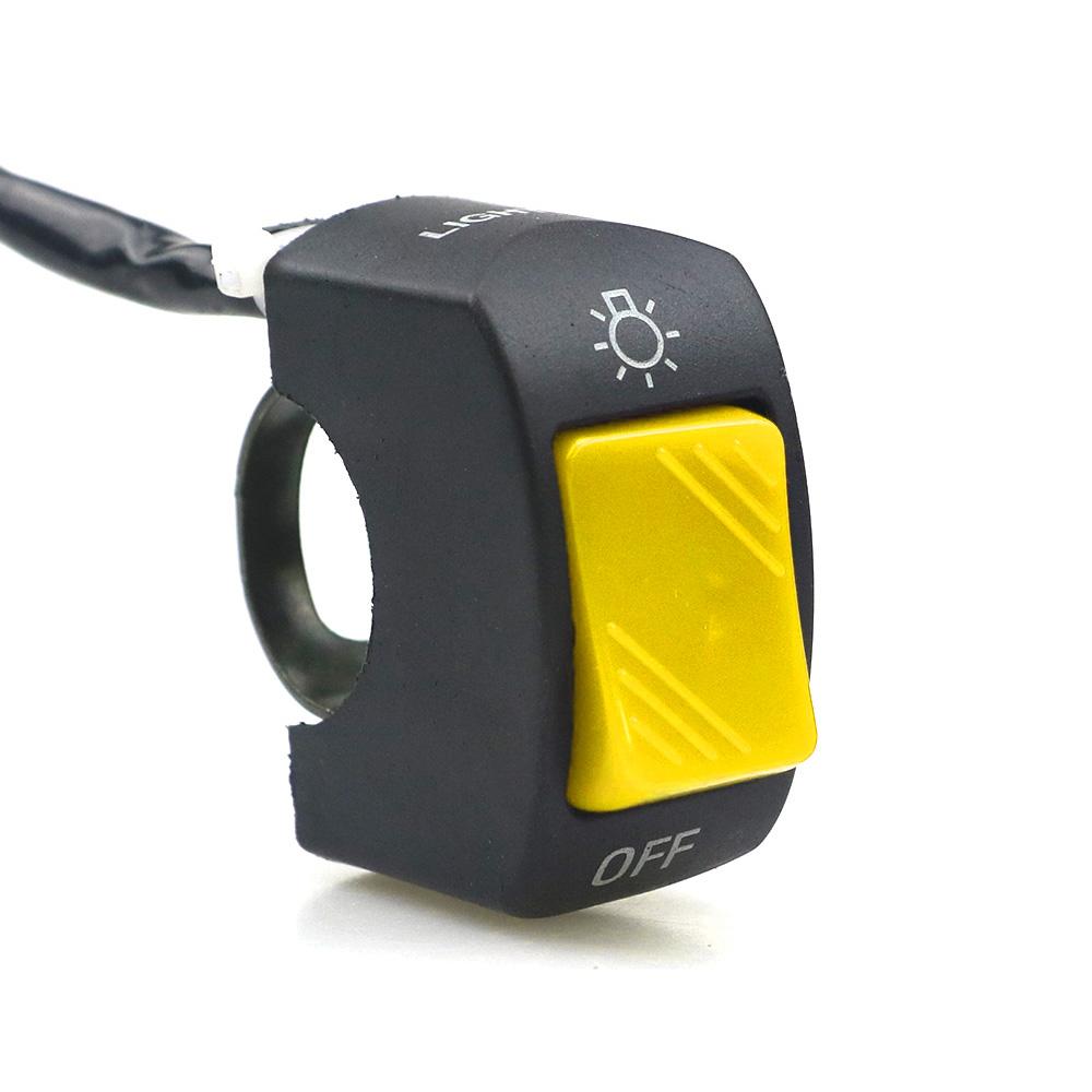EIN/AUS Motorradschalter Druckknopf 12V Knopfanschluss Lenkerschalter für ATV Elektrofahrrad Roller Motorradzubehör