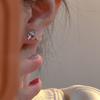 Small And Delicate Zircon Knotted Earrings, Female Tide Earrings, Korean Temperament High-End Earrings.