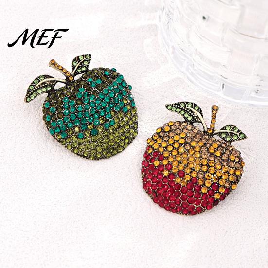 Shirts Jewelry Rhinstone Fruit Brooch Pin for Women, Shape Alloy Lapel Design Badge Pin, Clothing Accessories Wedding Party Prom Retro