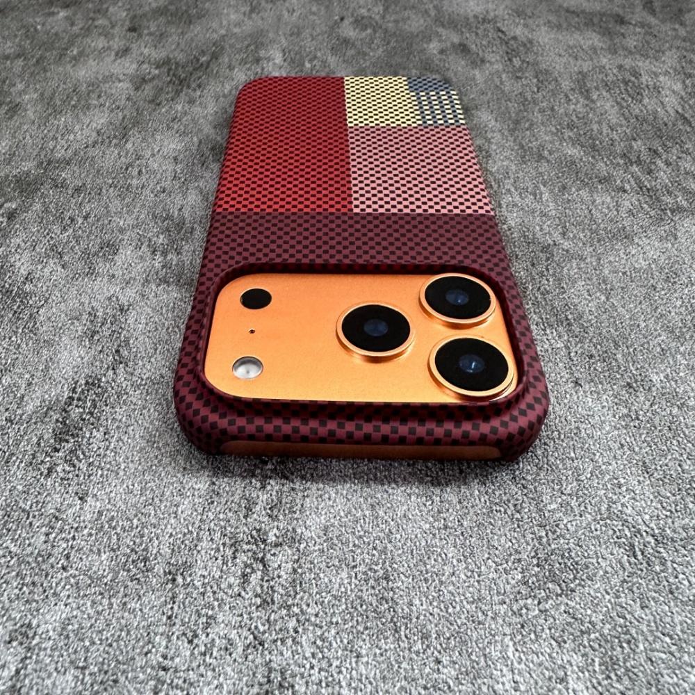 Frameless Splicing Carbon Fiber For Magsafe Case For iPhone 17 Air 16 15 14 13 12 Pro Max Plus 17ProMax Magnetic PC Armor Cover iPhone 15