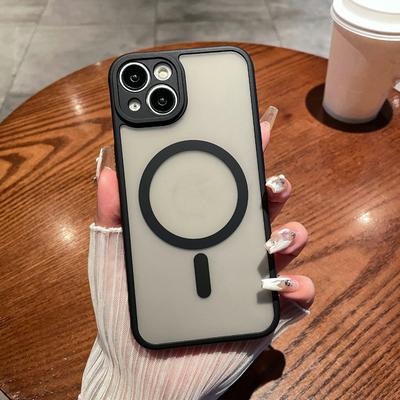 For iPhone 13 Case Compatible with MagSafe TPU+PC Skin Touch Matte Phone Cover