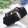 JEWELRYWE Quadratische Uhr Herren Lederarmband Wasserdicht Mode Automatisch Analog Beliebt Herren Accessoires Silber Schwarz
