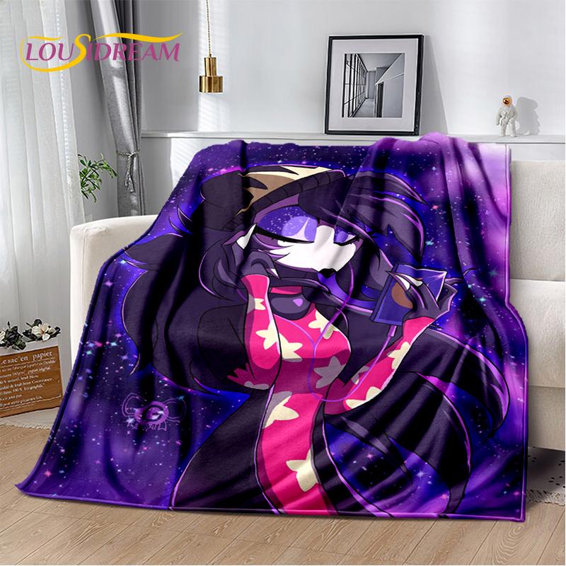 2025 H-Helluva Boss Blitzo Cartoon Soft Blanket,Soft Throw Blanket for Home Bedroom Bed Sofa Picnic Travel Cover Child Gift