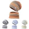 Knit Hat Set For Winter With Gradient Color Acrylic Fiber Material And Ear Protection For Casual Wear