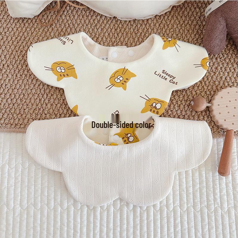 Koreanischer Stil Baumwolle Weich Wasserdicht Baby Sabberlätzchen, Doppelseitig, für 0-2 Jahre
