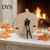 Halloween Picture Frame Wooden Photo Frame, Pumpkin Ghost Cat Cutout Holiday Portrait Holder, Double-sided Tabletop Decor for Home Party Indoor Table