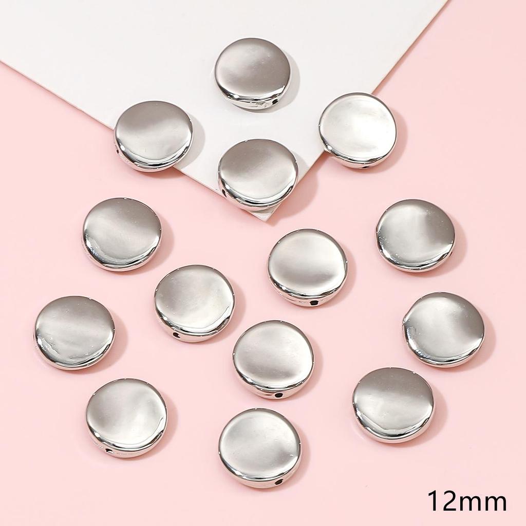 10/20 Stück Silber rhodiniert CCB Kunststoff Lose Space Perlen Charm für Halskette Armband Ohrring DIY Schmuckherstellung Perlen