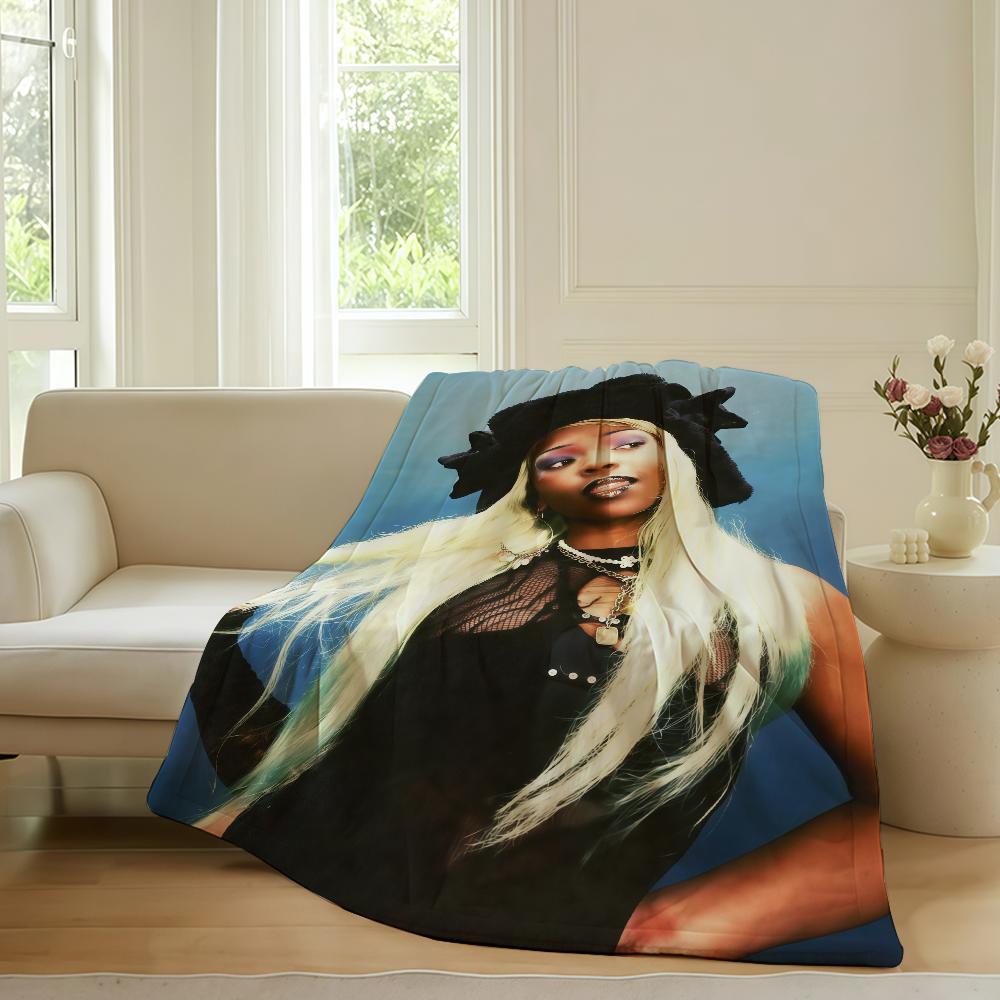 Female singer Theodora Blanket For Sofa Office Bed Plane Travel Sleep Read Relax Camping Soft And Warm
