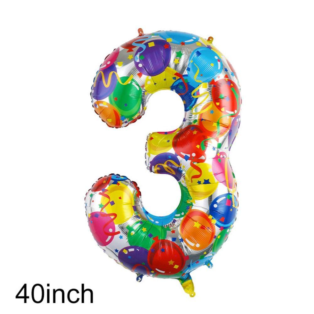 

Цифровые Разноцветные Фольгированные Шары Гигантские Декоративные Шары-Цифры для Вечеринки День Рождения 3