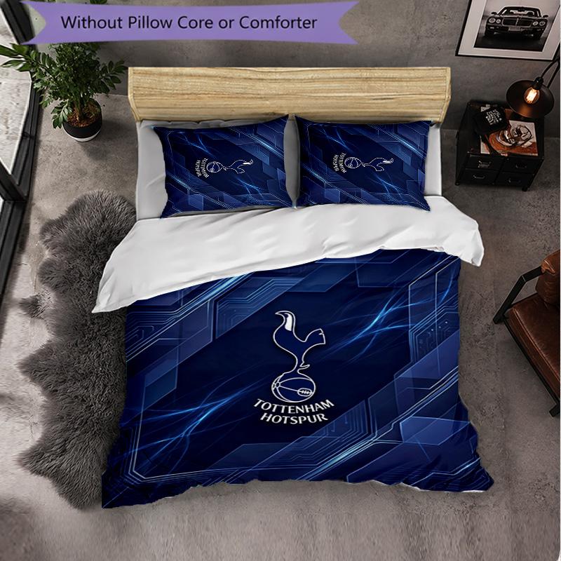 Set Biancheria da Letto Tottenham Hotspur Modello 3 Pezzi Copripiumino Morbido in Microfibra con Federe per Camera da Letto