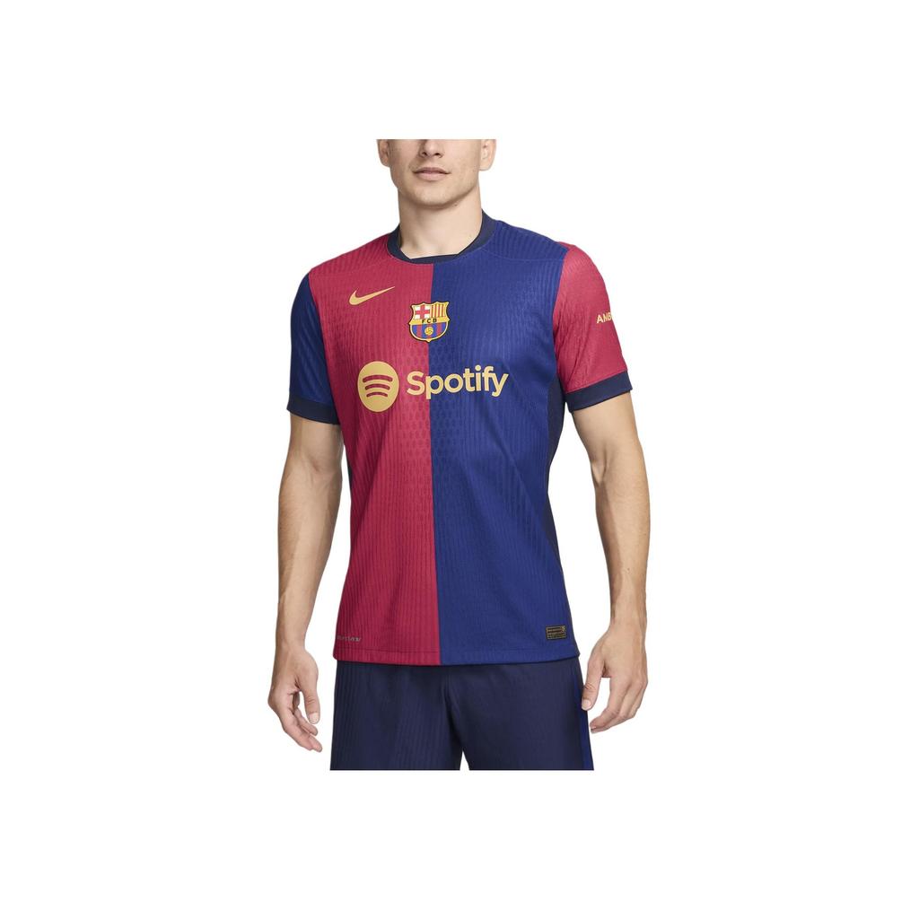 Nike Dri-FIT ADV Barcelona 2024/25 Home Patchwork Logo Print Round Neck Short Sleeve Football Shirt Men Tops Deep-Royal-Blue FN8775-456