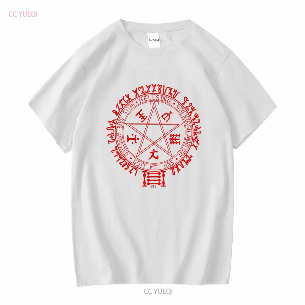 Hellsing Alucard Pentagram T Shirt Mens and Womens Sizes bc 244 long or short sleeves vintage Washed Top For Everyday Wear