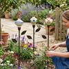 Resin Flower Hummingbird Feeder Garden Stake Hand Painted Bird Feeder Tray  Bird Enthusiasts
