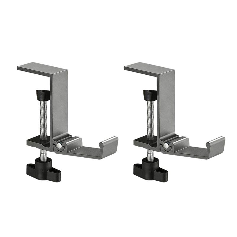 2pcs Punching-Free Folding Desktop Hook Adjustable Hanger