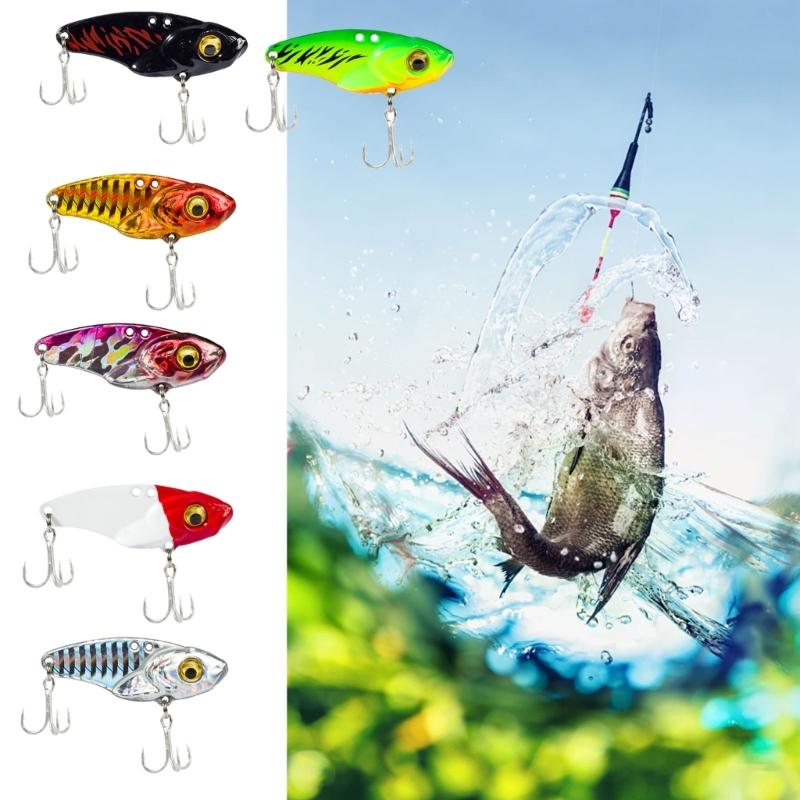 5Pcs Crankbait Metal Jig Spoon Lure 3D Eye Pencil Spoon Spinner Balancers Spoon Fishing Lure Wobbler Trolling Swimbait
