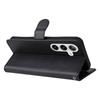 For Samsung Galaxy S25/S24 Case Solid Color Leather Mobile Cover Wallet Stand with Strap