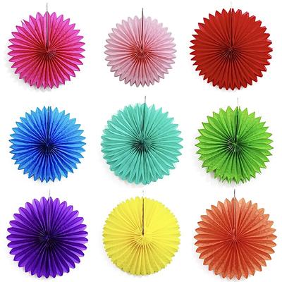 15-30cm Color Tissue Paper Cut-Out Paper Fans Pinwheels Hanging Flower Paper Crafts for Wedding Party Birthday Decor Suppli