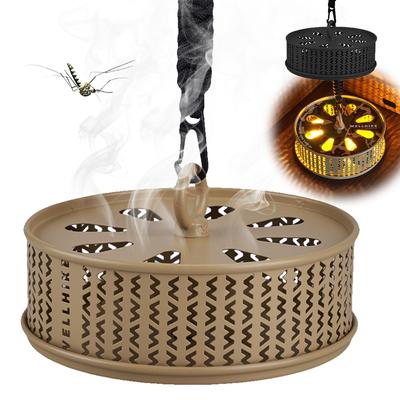 Hollow Mosquito Coil Tray with Cover Holder Home Insect Repellent Anti-fire Sandalwood Incense Burner Box Anti-Mosquito Supplies