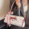Ribbon Bow Lace Shoulder Bag Sweet Y2K Underarm Bag Portable Armpit Bag  School