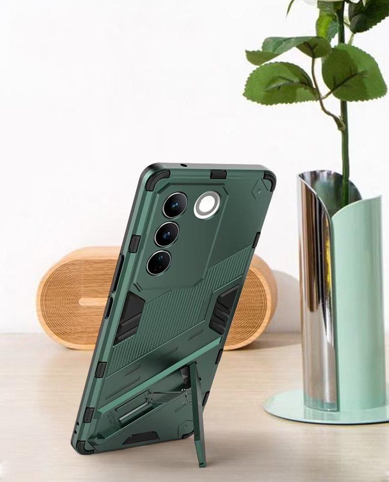 For Vivo T1 V25 V27 Pro Y21 Y21S Y21T Y33S Y33T V25e V27e Y35 Y22 Y22S Y16 Y77 IQOO11 Pro 4G 5G Case Shockproof Hard Armor Stand Phone Case Back Cover