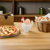 Ceramic Egg Holder Boiled Egg Cup Chicken Design Brown Porcelain Rustic Farmhouse Kitchen Dining Tabletop Easter Decorative Cup