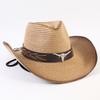 Popolare Cappello di Paglia Western Cowboy Europeo e Americano Moda Uomo e Donna Cappello di Paglia Ombreggiante Cappello da Cowboy Western da Esterno