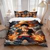 3pcs Bedding Set ONE PIECE Monkey D. Luffy Includes 1 Comforter + 2 Pillowcases, Without Pillow Inserts, Soft Comfortable,a0909195