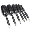 6pcs/Set Professional Black Boar Bristles Hair Brushes Set Anti-Static Round Hairdressing Comb Barber Salon Styling Tools