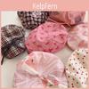 Rosa Denim Barett mit Schleife und ohne Schirm für Frühling Sommer Mode Damen
