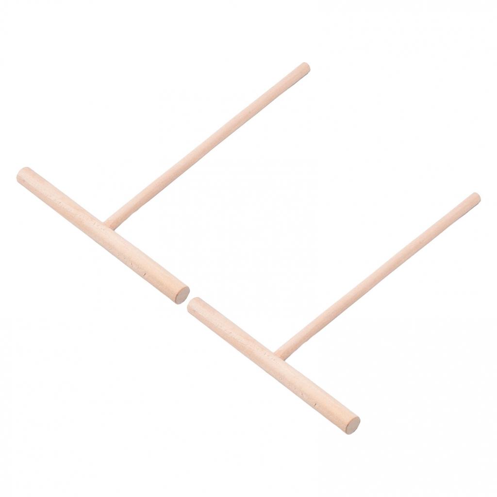 2 X Dřevěný rozetřovač na palačinky Krepová tortilla Hrábě Rozetírání těsta Kuchyňské/ Nádobí