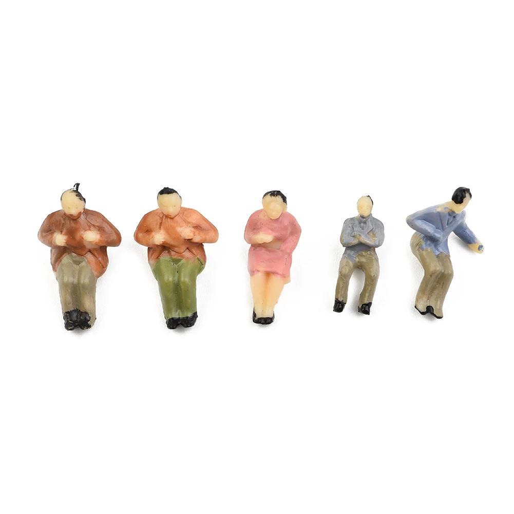 Assorted Color 60pcs 1 87 Scale Painted Figures Model DIY Crafts HO Scale Passenger Assorted Colour Decoration China Mainland