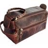 RUSTIC TOWN Beauty Case in Pelle di Bufalo : Kit da viaggio vintage per rasatura e Dopp