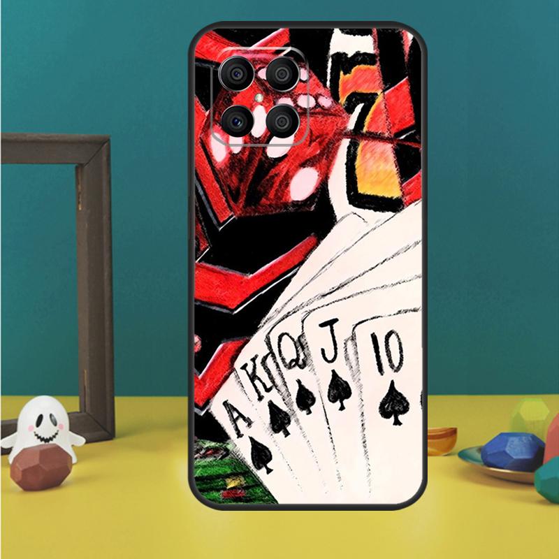 Poker Playing Card Case For Honor X9c X8a X8b X9b X9a X8 X9 50 70 90 Lite Honor 200 Pro Magic 5 6 7 Lire Cover