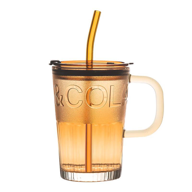 

MOM Love Coffee Glass Tumbler with Straw