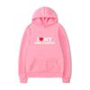 Mens Oversized Hooded Sweatshirt With Heart Print Casual Loose Fit Pullover Streetwear
